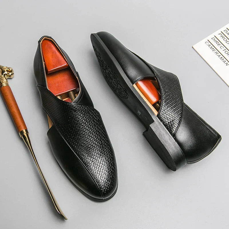 Mocassins en cuir vintage