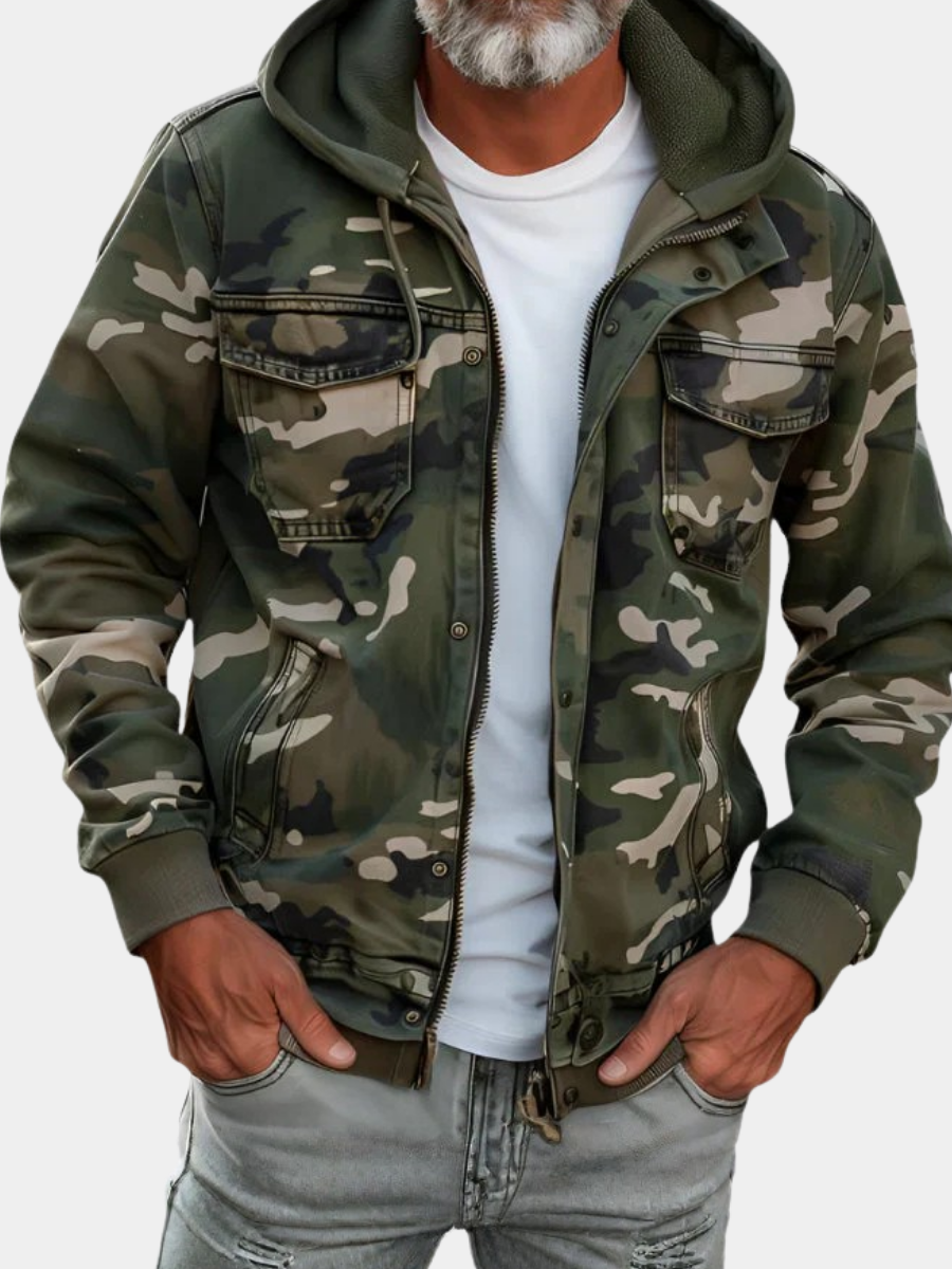 LOUIS & MARGOT | VESTE À CAPUCHE STYLE MILITAIRE POUR HOMME