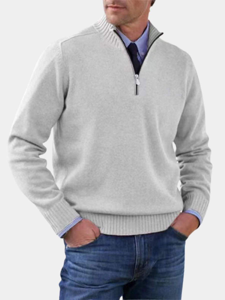 LOUIS & MARGOT | PULL ÉLÉGANT HOMME À MI-ZIP