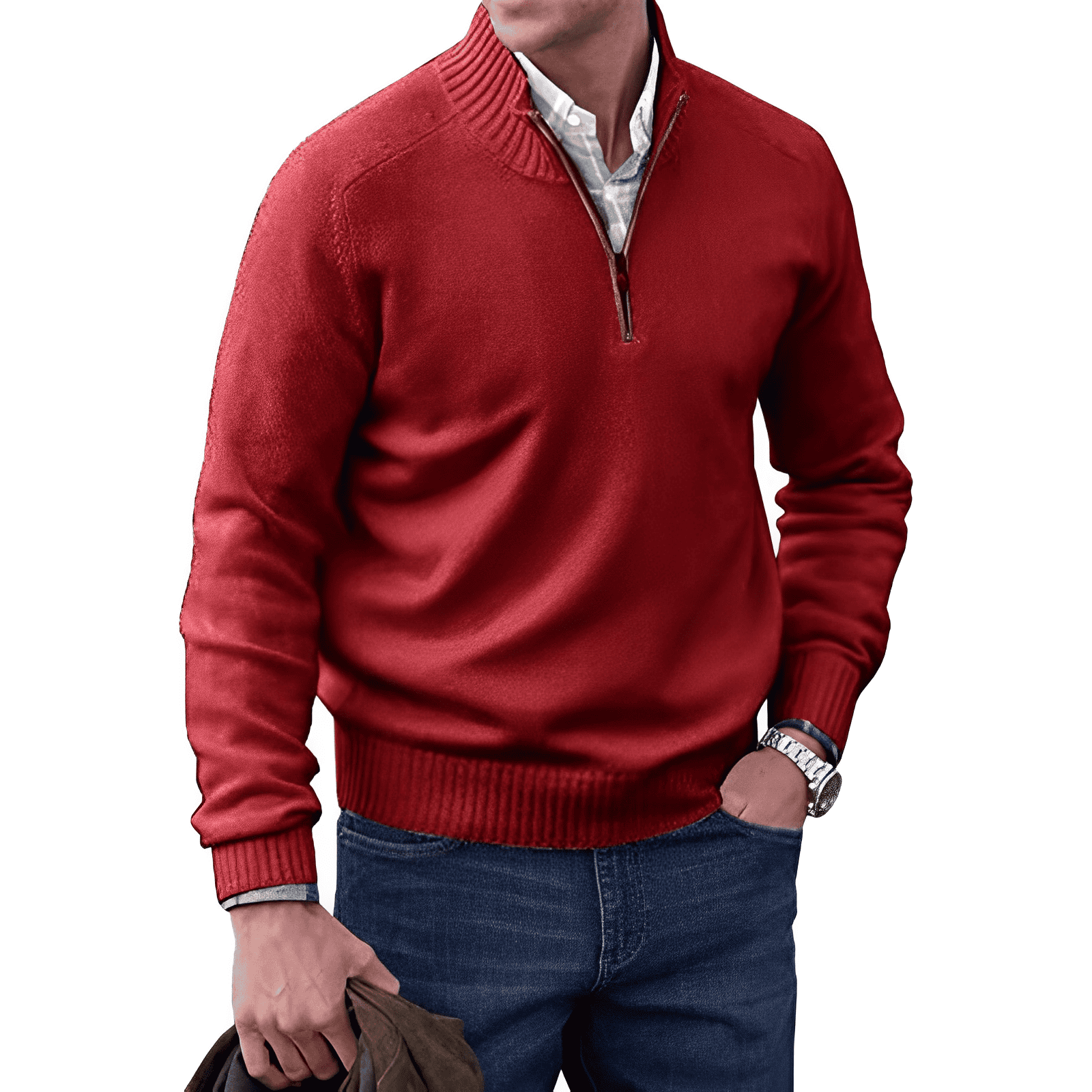 LOUIS & MARGOT | PULL EN MAILLE ZIPPÉ POUR HOMME