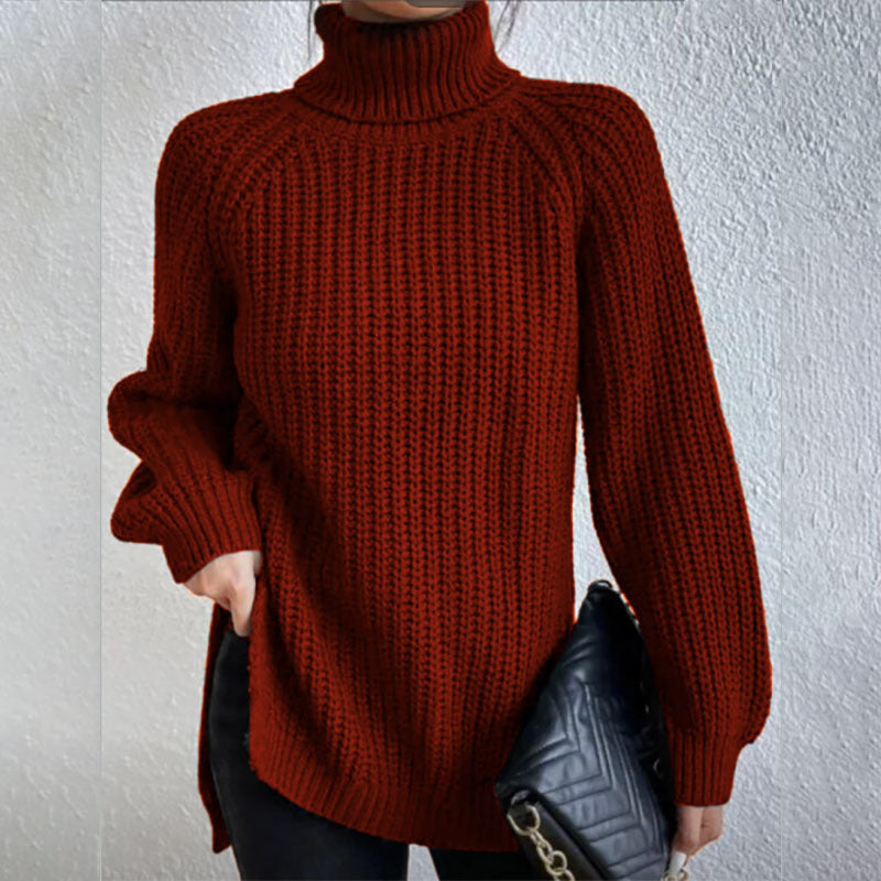 Éloïse™ | Pull Col Roulé Fendu