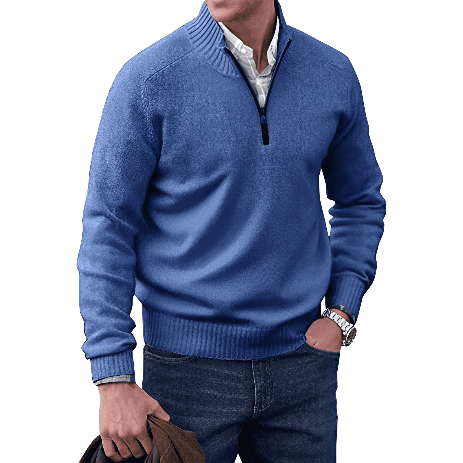 LOUIS & MARGOT | PULL EN MAILLE ZIPPÉ POUR HOMME