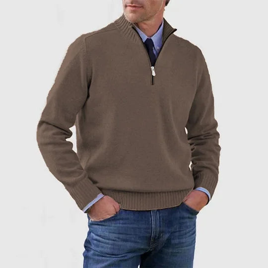 LOUIS & MARGOT | PULL ÉLÉGANT HOMME À MI-ZIP
