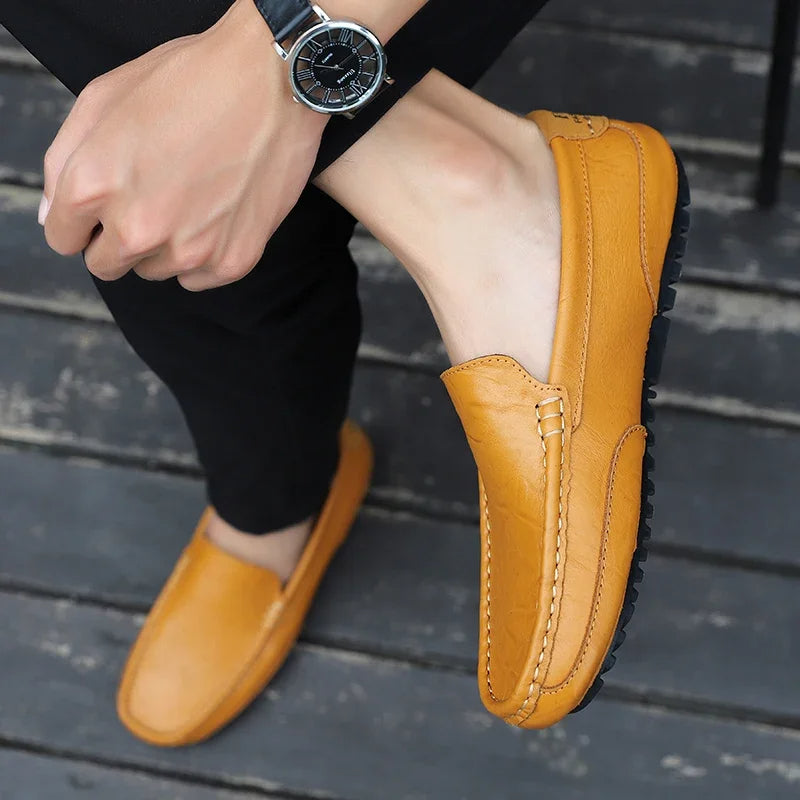 Mocassins en cuir vintage