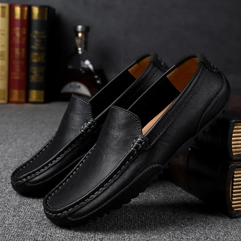 Mocassins en cuir vintage