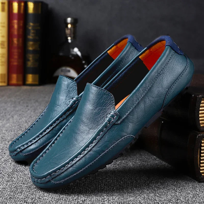 Mocassins en cuir vintage