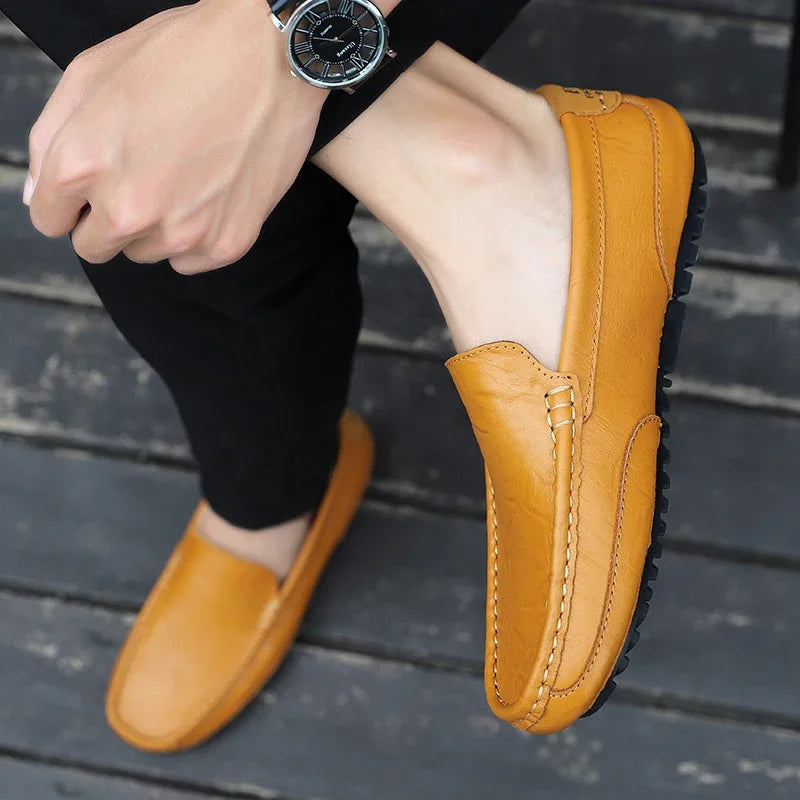 Mocassins en cuir vintage