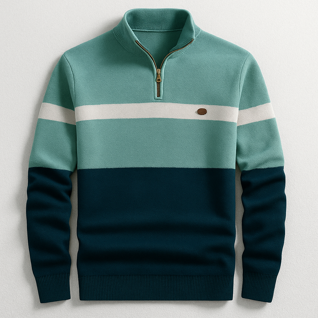 LOUIS & MARGOT | PULL HOMME AVEC ZIP AU COL