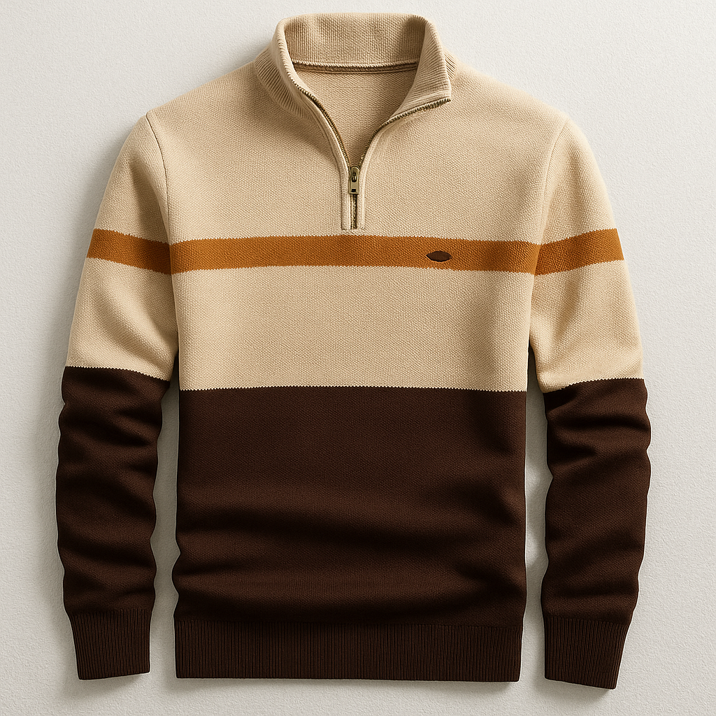 LOUIS & MARGOT | PULL HOMME AVEC ZIP AU COL