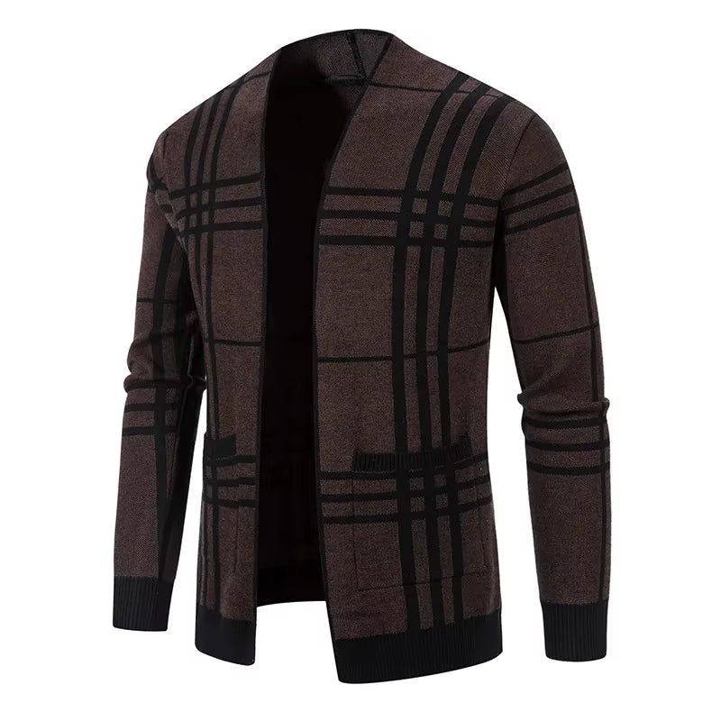 LOUIS & MARGOT | CARDIGAN EN MAILLE À CARREAUX POUR HOMME
