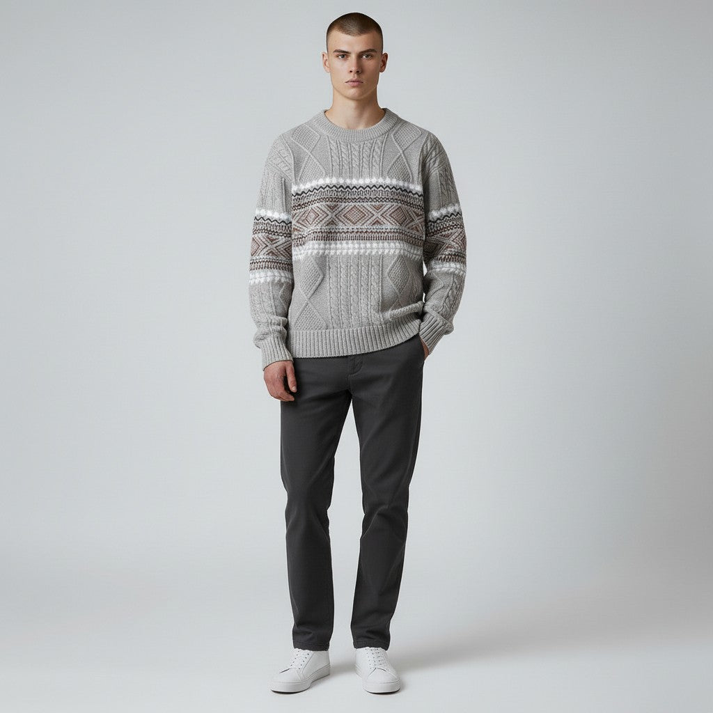 LOUIS & MARGOT | PULL EN MAILLE NORDIQUE POUR HOMME