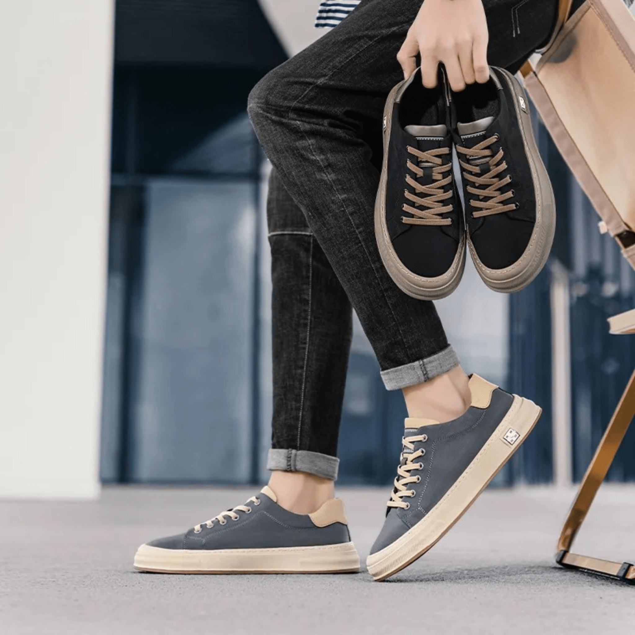 LOUIS & MARGOT | BASKETS CASUAL EN TOILE POUR HOMME